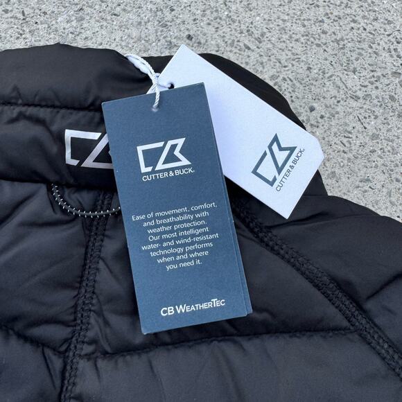 NWT - Cutter & Buck Black, Packable winter puffer, Barlow Pass coat, size Med - Picture 4 of 16